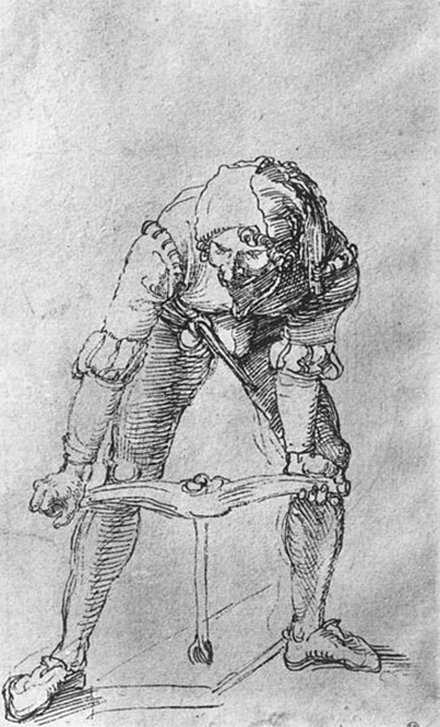 Study of Man with Drill Albrecht Durer